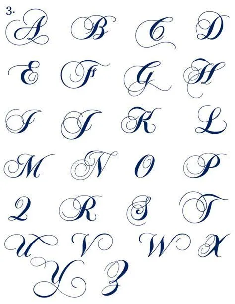 Красивое написание букв английского алфавита